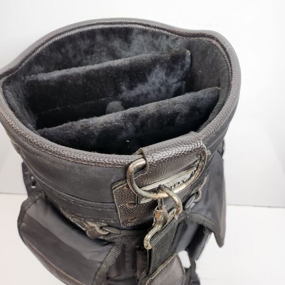 PRO SELECT Golf Staff Cart Bag | 6-Way Divider | Black w/ Rain Hood - Picture 8 of 14